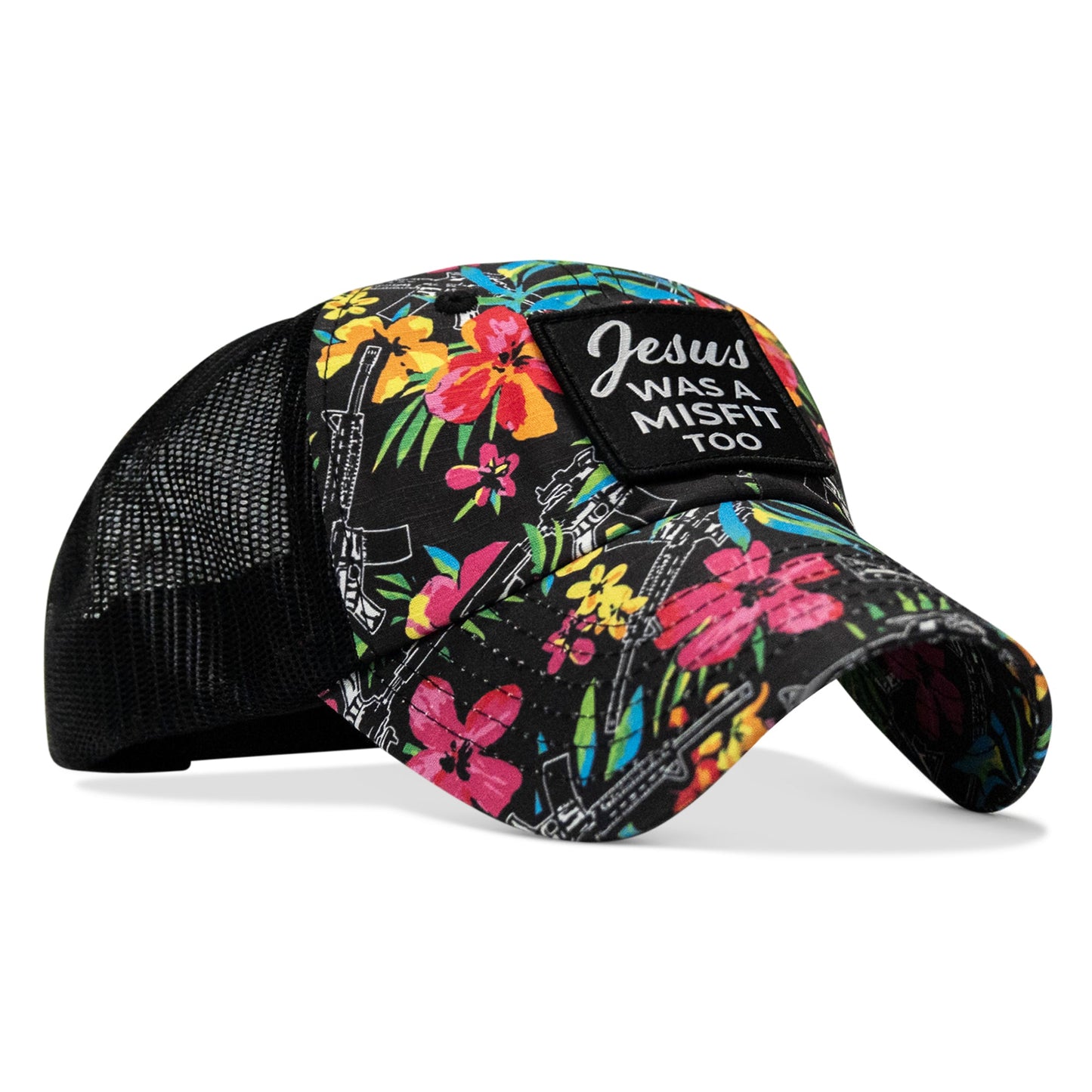 Jesus Was A Misfit Too Patch Tactical Ripstop Mesh Snapback Hat