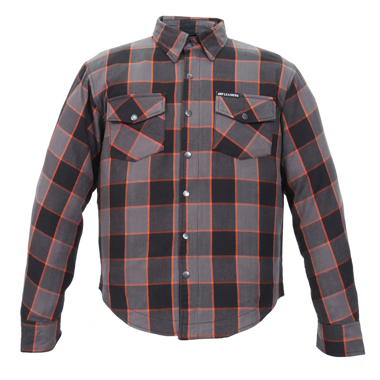Hot Leathers Men's 'Deadman' Multi/Color Cotton Flannel Shirt - Button Front - Riding Protective Wear - JKM3010