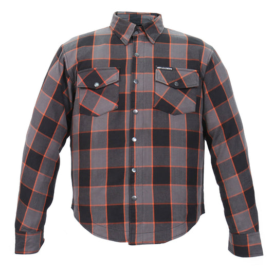 Hot Leathers Men's 'Deadman' Multi/Color Cotton Flannel Shirt - Button Front - Riding Protective Wear - JKM3010