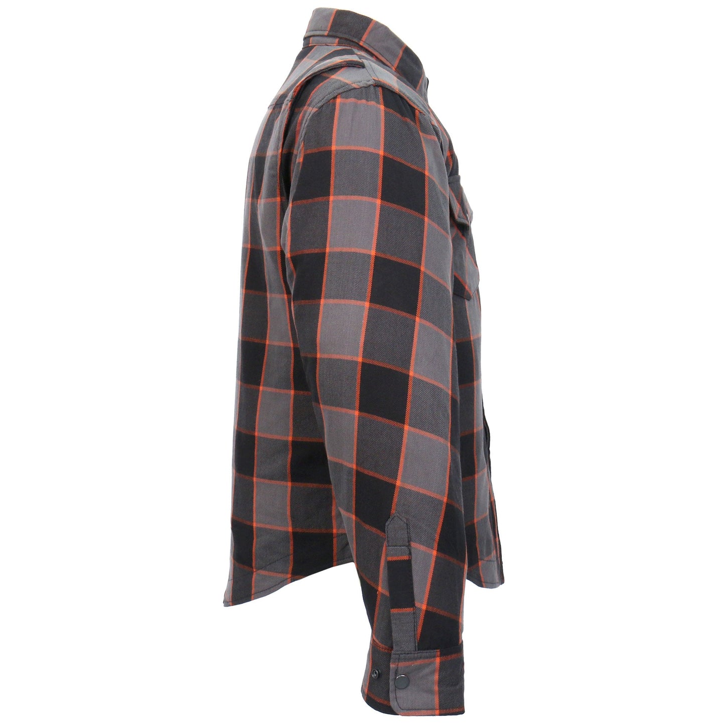 Hot Leathers Men's 'Deadman' Multi/Color Cotton Flannel Shirt - Button Front - Riding Protective Wear - JKM3010