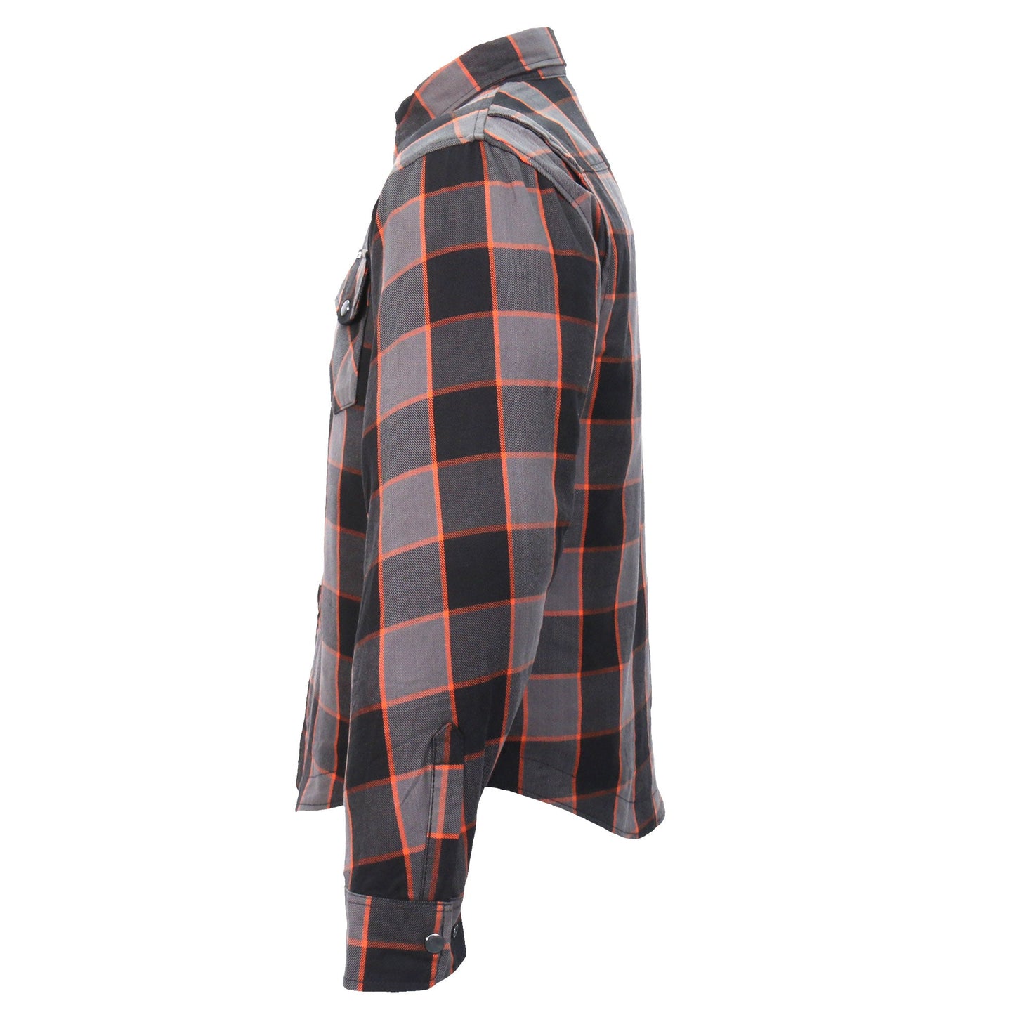 Hot Leathers Men's 'Deadman' Multi/Color Cotton Flannel Shirt - Button Front - Riding Protective Wear - JKM3010