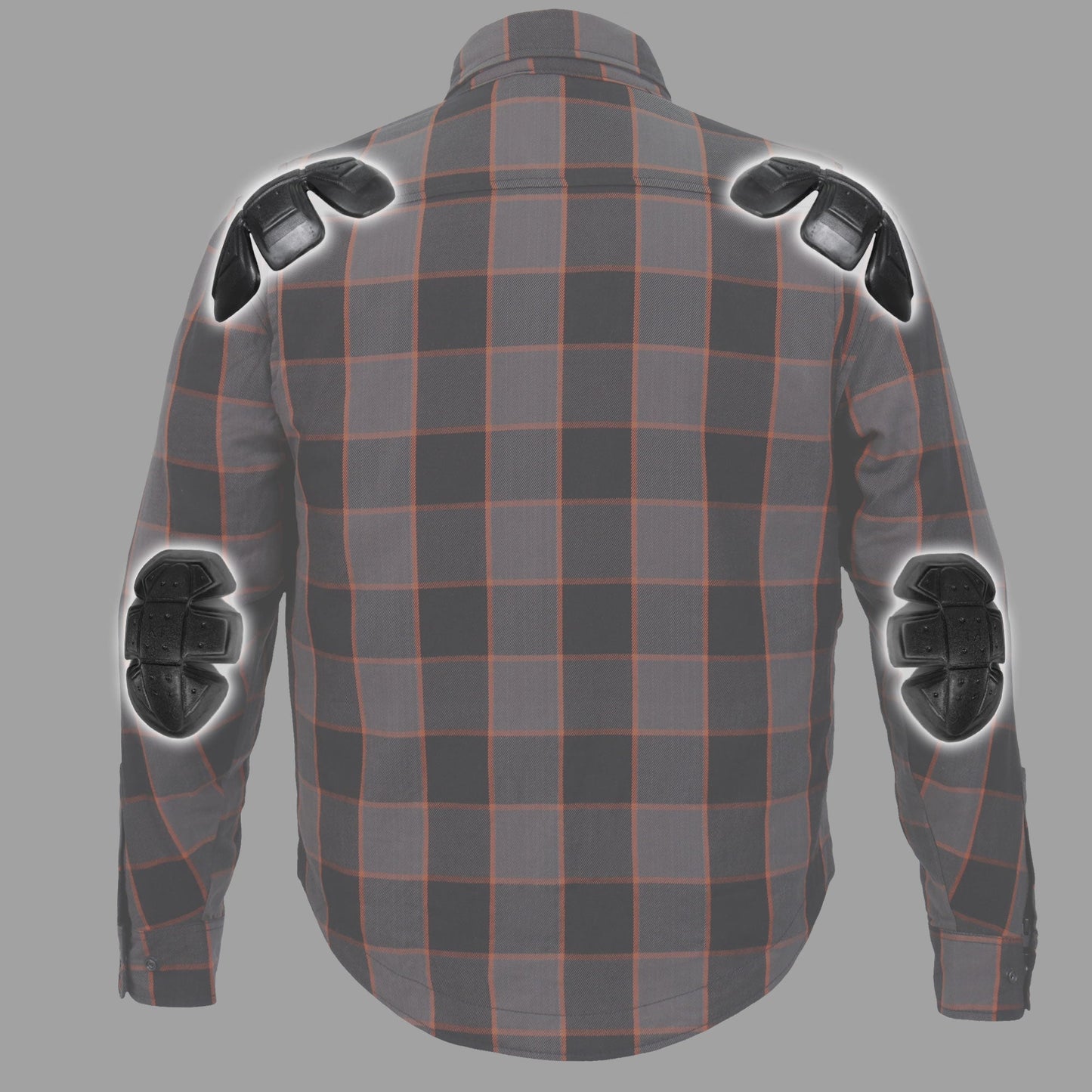 Hot Leathers Men's 'Deadman' Multi/Color Cotton Flannel Shirt - Button Front - Riding Protective Wear - JKM3010