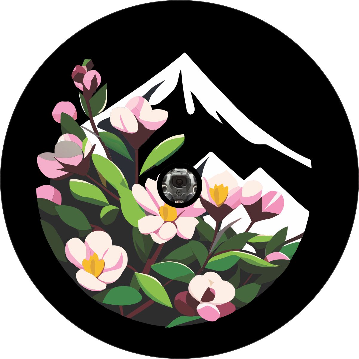 Mountain Laurel On A Mountain â€¢ Spare Tire Cover for Jeep, Bronco, Campers, RV, Vans, & More