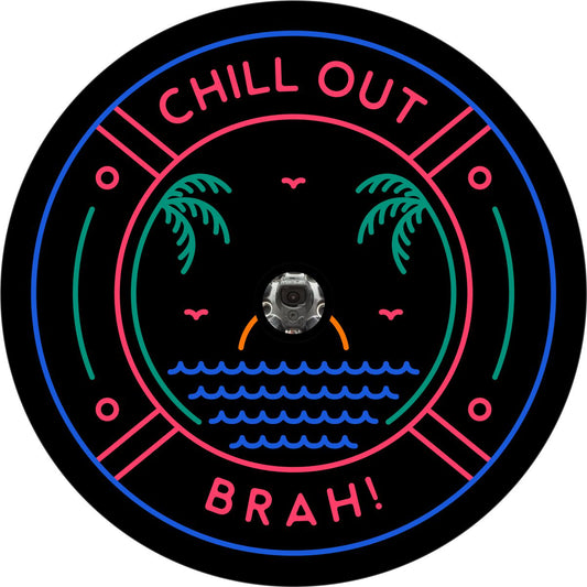 Chill Out Brah Beach Spare Tire Cover for Jeep, Camper, RV, Bronco, & More
