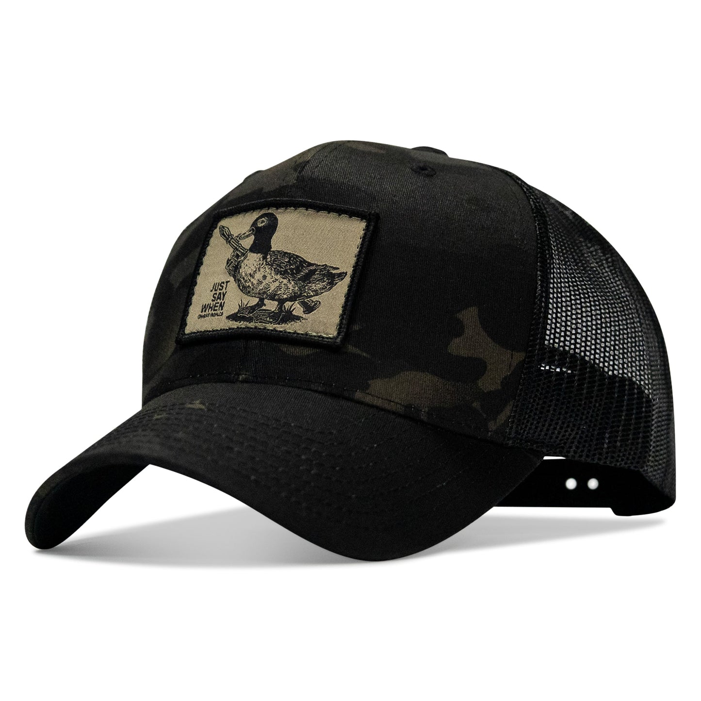 Just Say When Patch Snapback Hat