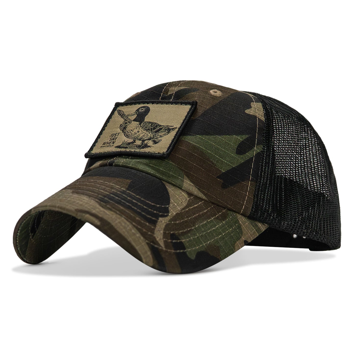 Just Say When Patch. Tactical Ripstop Mesh Snapback Hat