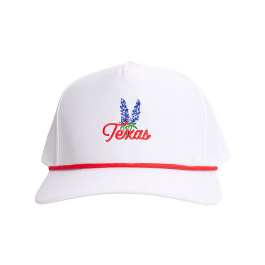 Texas Bluebonnet Red Rope Hat