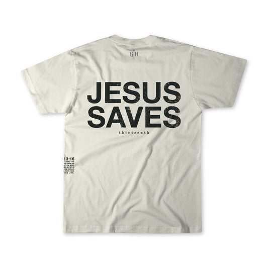 Youth Jesus Saves Ivory Tee