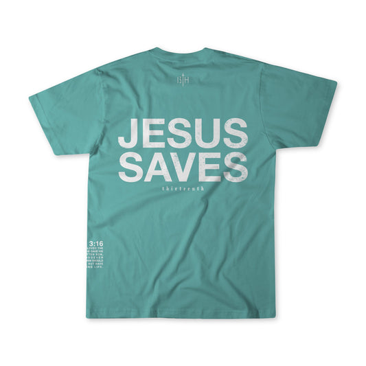 Youth Jesus Saves Seafoam Tee