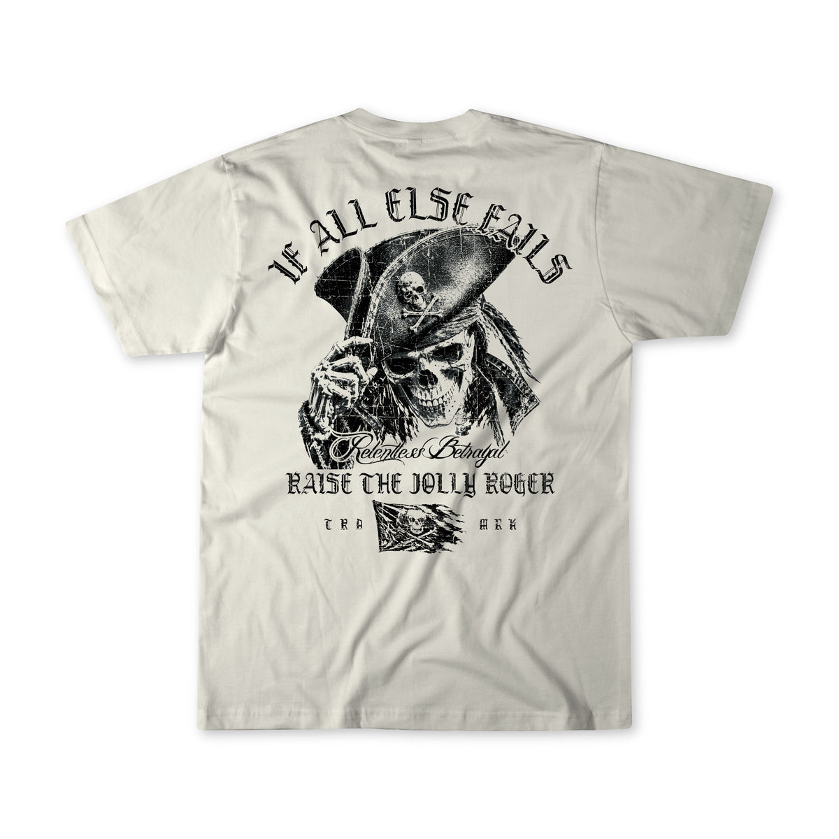 Raise the Jolly Roger Bone T-Shirt
