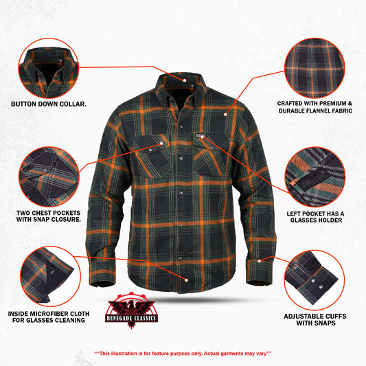 Sprucer Men’s Blue and Green Flannel Shirt