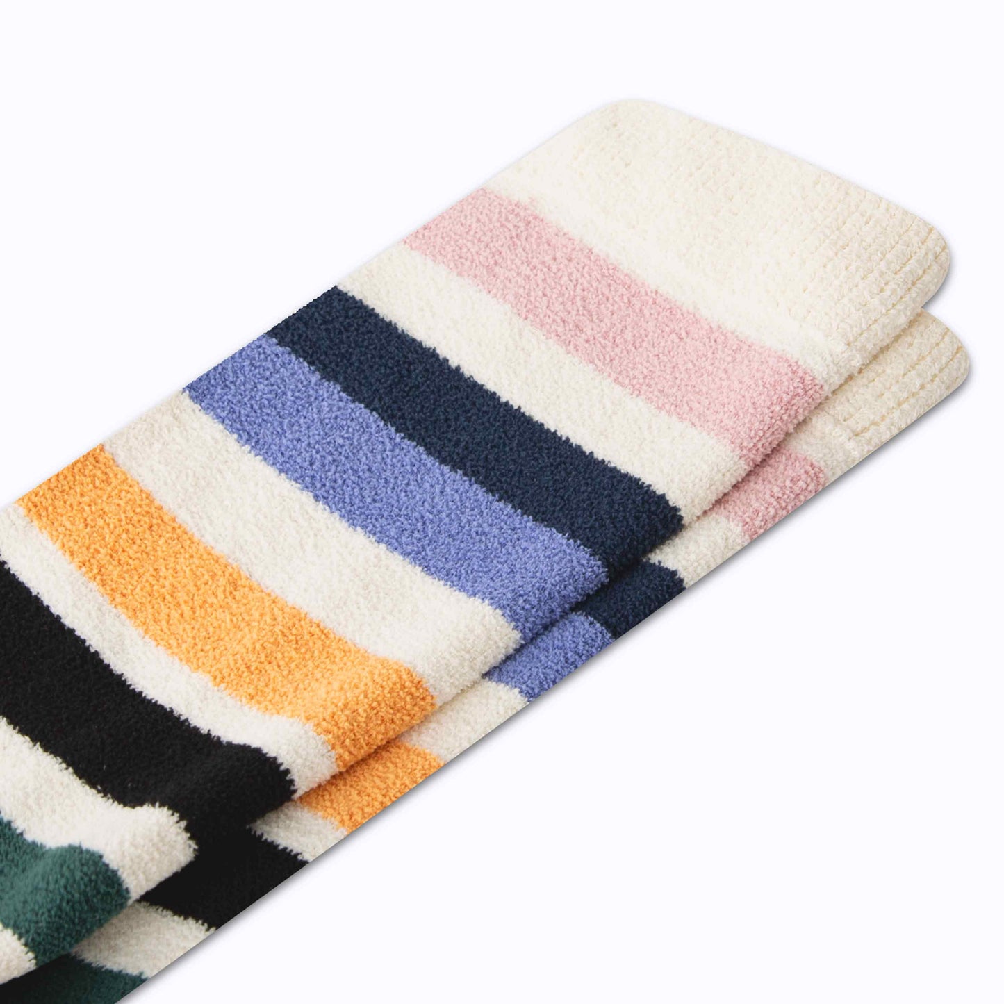 CozyGrip Compression Slipper Socks - Denim/Pink