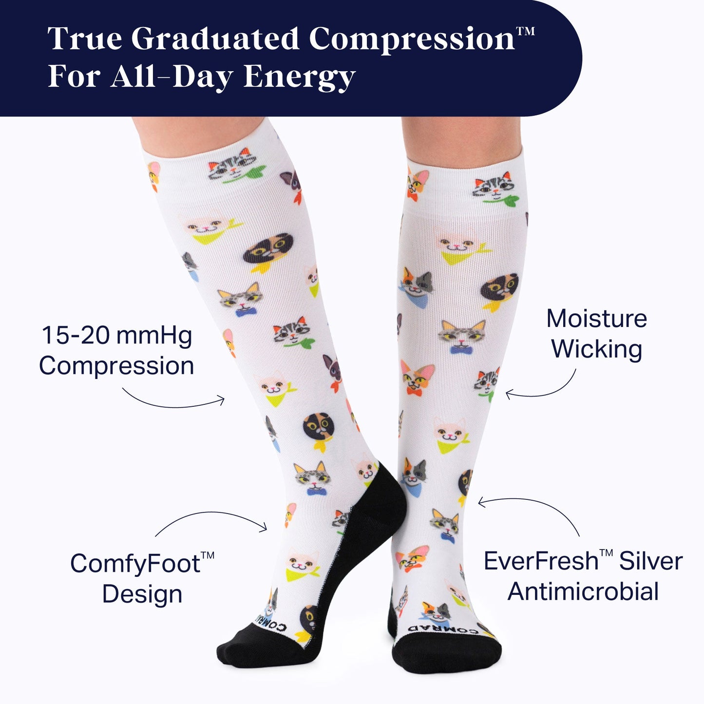 Cute Compression Socks – Cat
