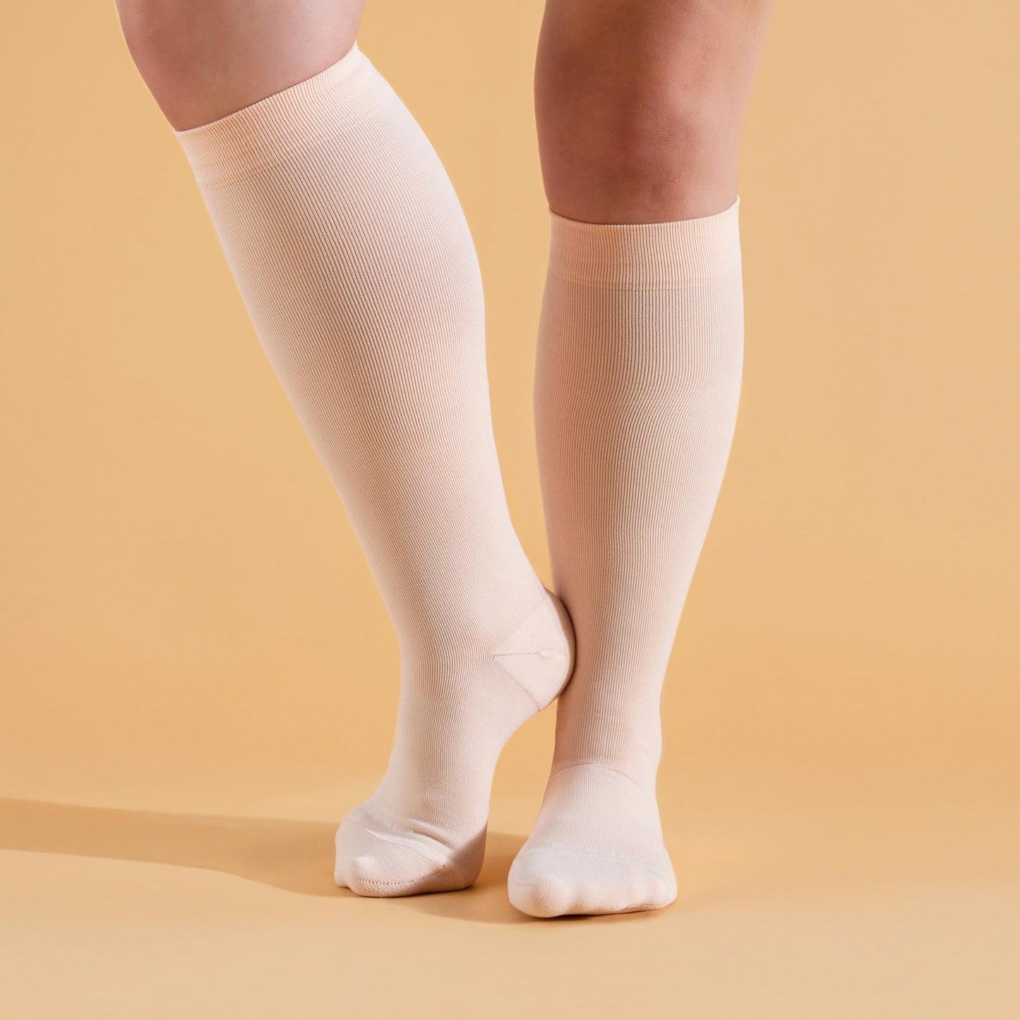 Knee-High Compression Socks – Solid Rose