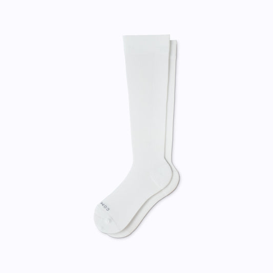 Knee-High Compression Socks – Solid White
