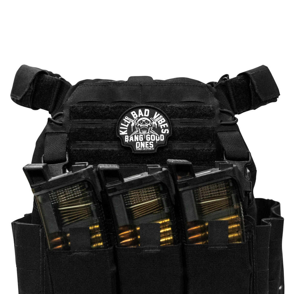 Kill Bad Vibes Skull Velcro Patch