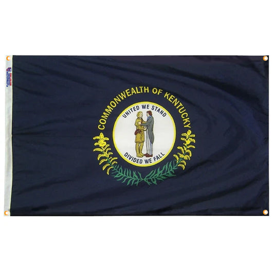 Kentucky Flag with Grommets Along the Edges for Wall Hanging