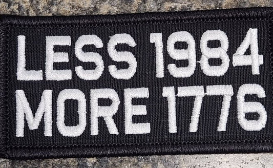 ASOS - Less 1984 and MORE 1776 - 2x4 Patch - Black w/White