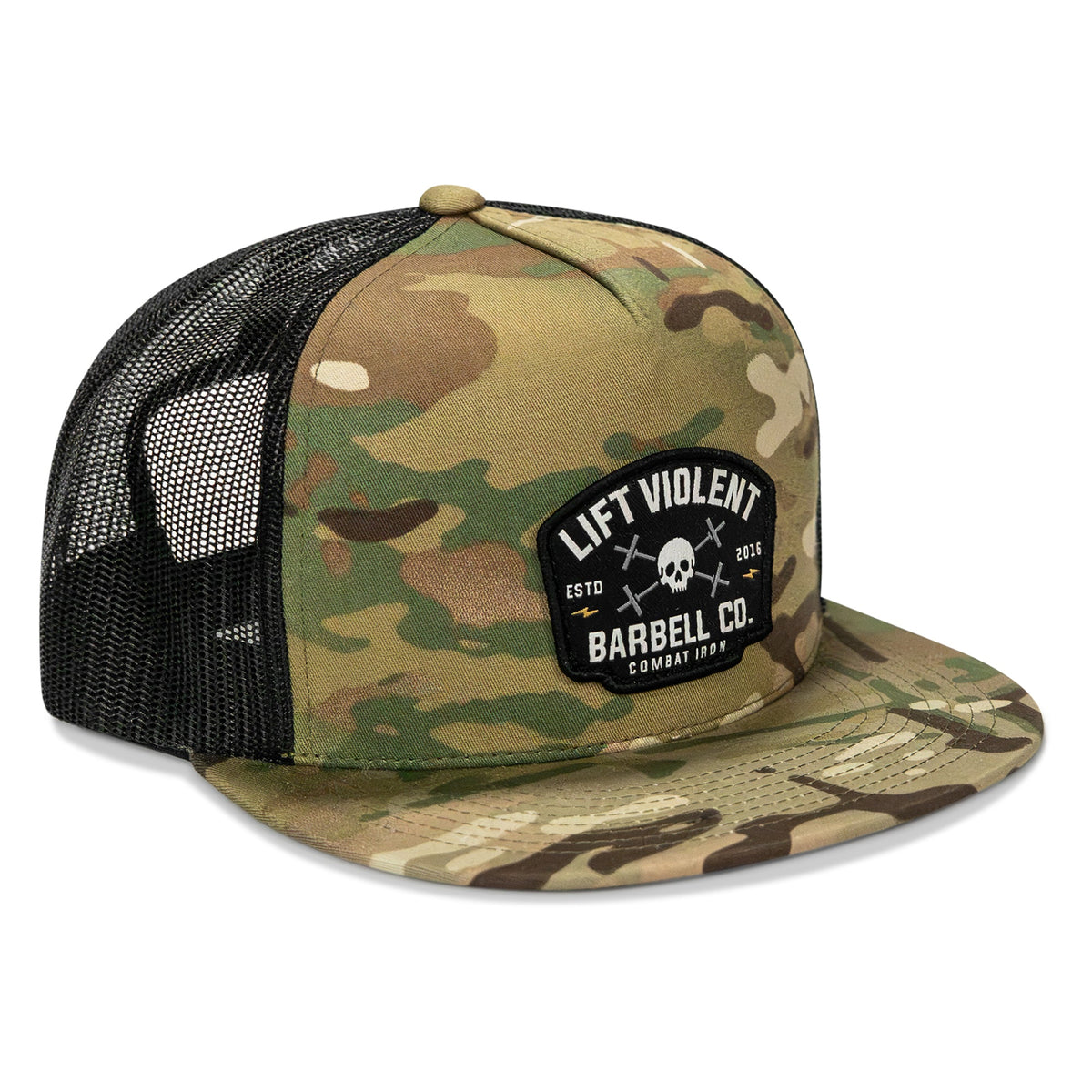 Lift Violent Barbell Co Patch Flatbill Snapback Hat