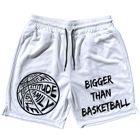 Bigger Than Basketball - Shorts - White