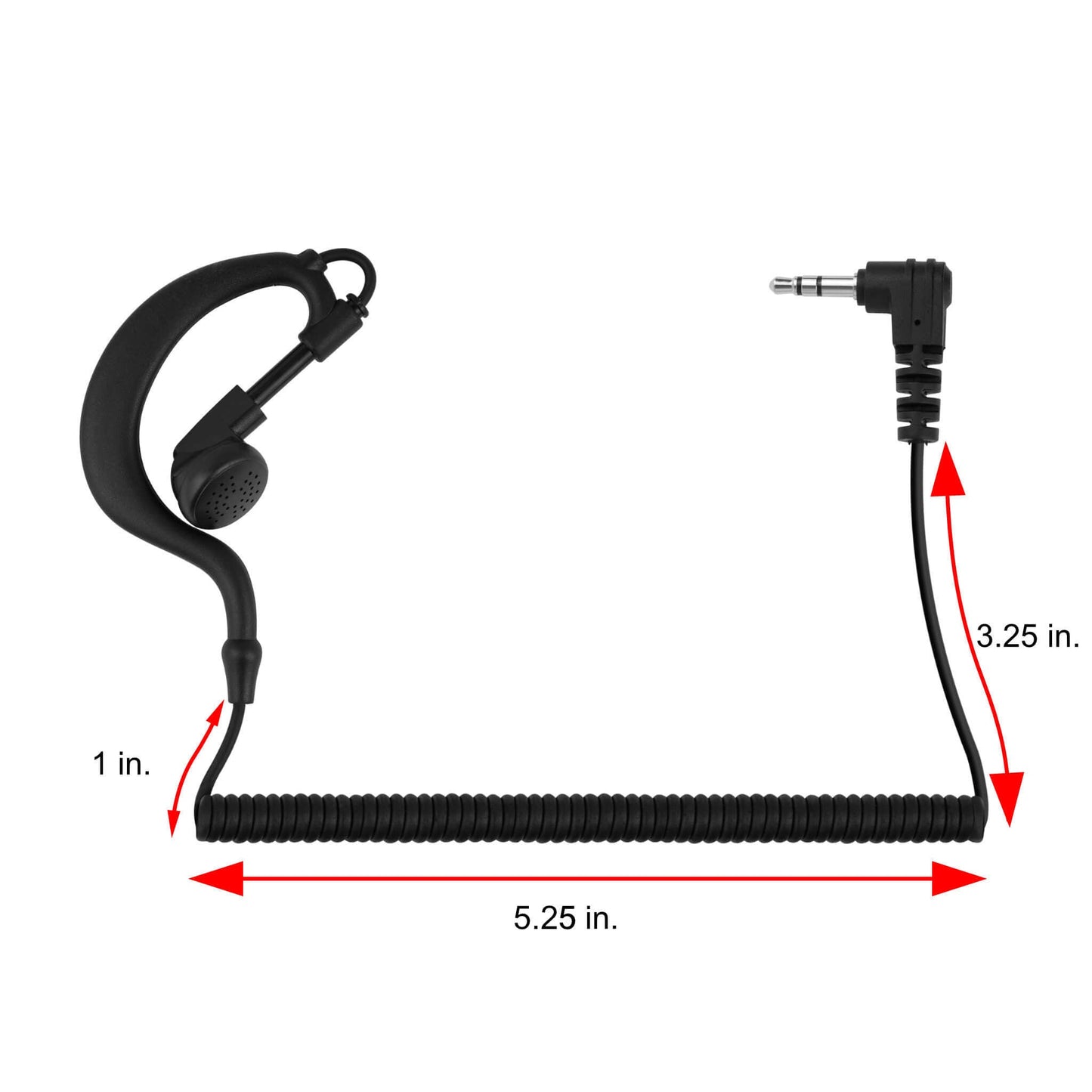 Mic & Ear Hook Earpiece Radio Kit - Quick Disconnect (Hirose) Harris/Tait TP3000/7110/7100/8000/9000 Series