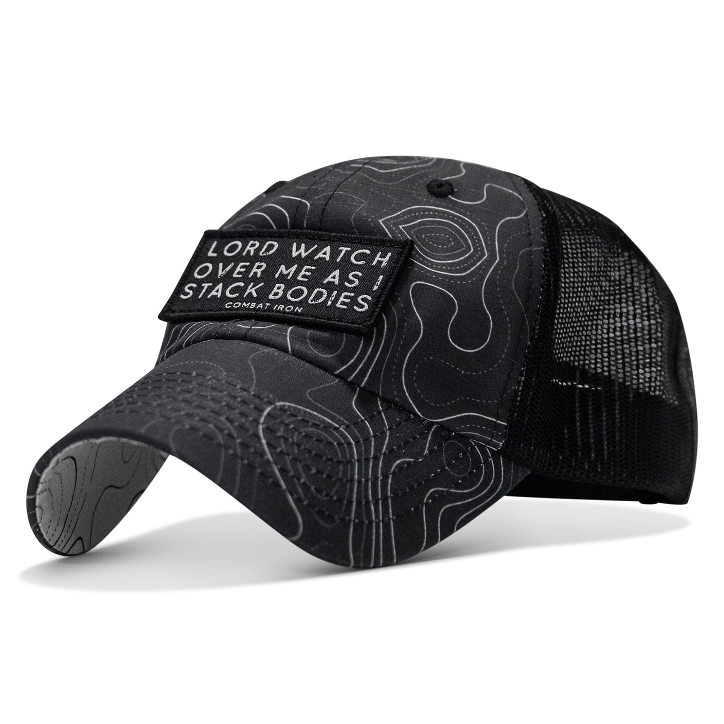 Lord Watch Over Me As I Stack Bodies Patch Tactical Ripstop Mesh Snapback Hat