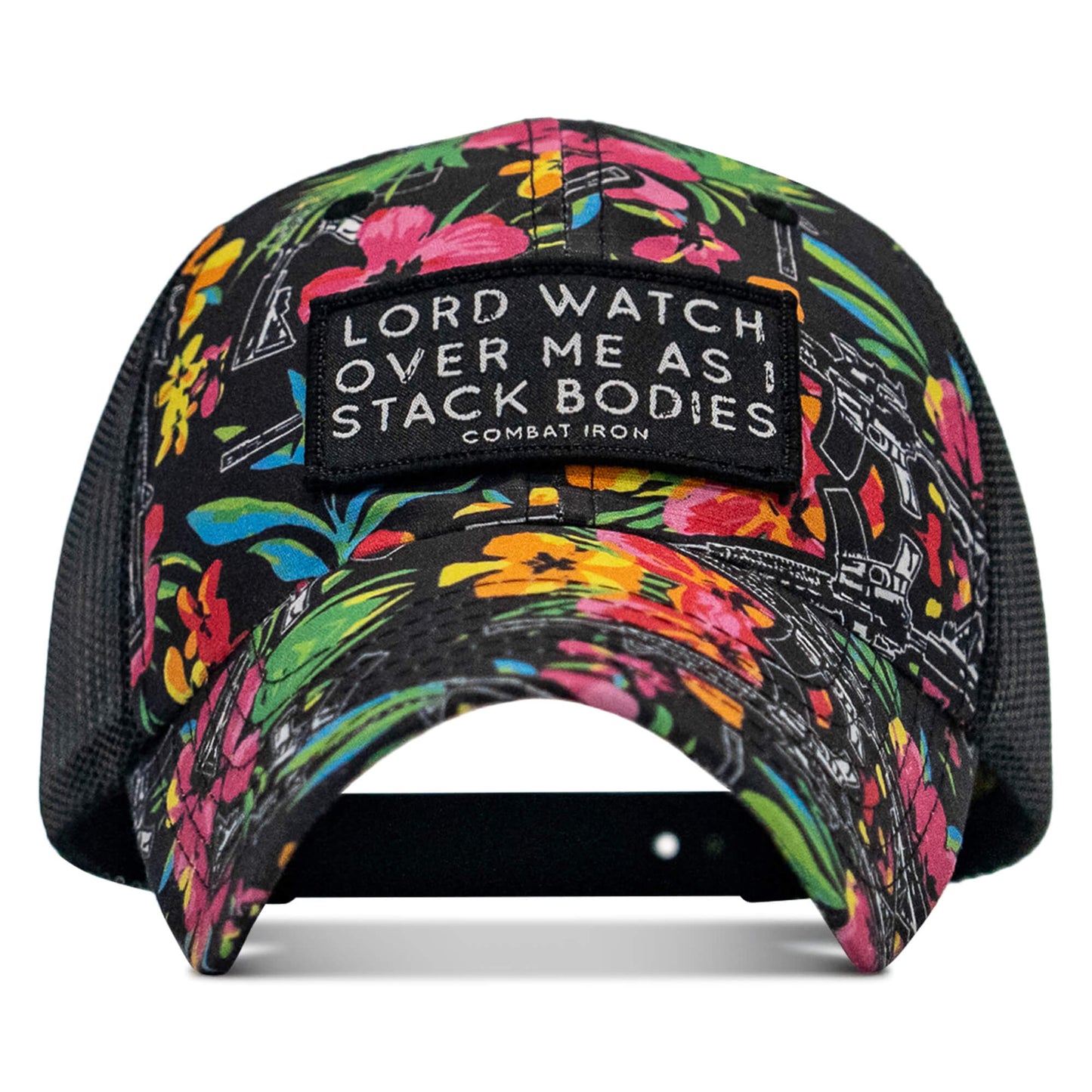 Lord Watch Over Me As I Stack Bodies Patch Tactical Ripstop Mesh Snapback Hat