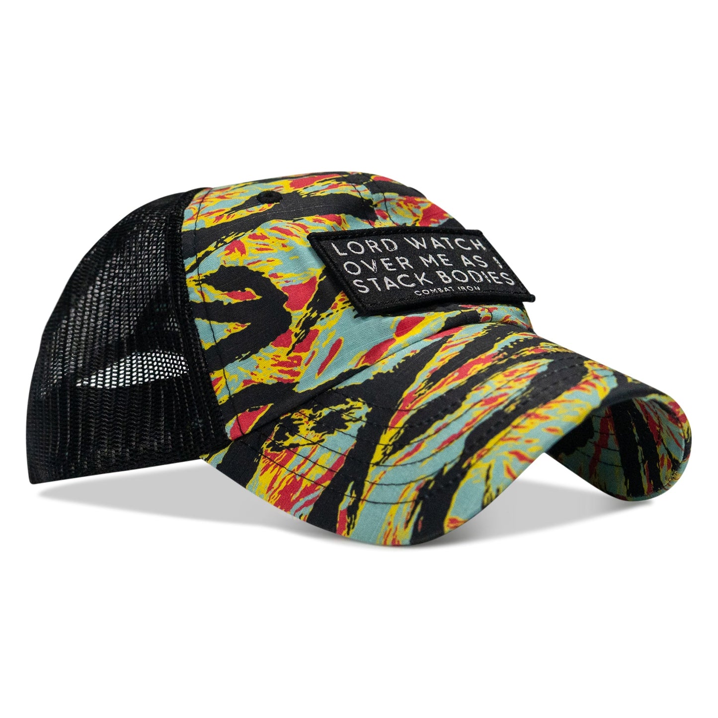 Lord Watch Over Me As I Stack Bodies Patch Tactical Ripstop Mesh Snapback Hat