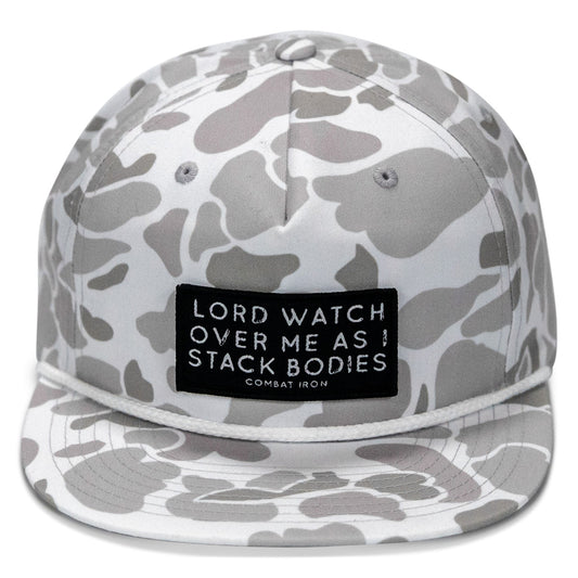 Lord Watch Over Me As I Stack Bodies Patch Flatbill Hat