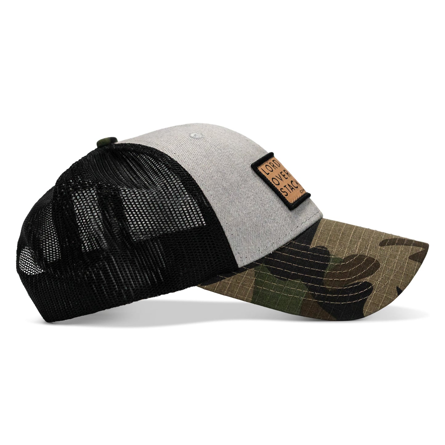 Lord Watch Over Me As I Stack Bodies Tan Patch Snapback Hat