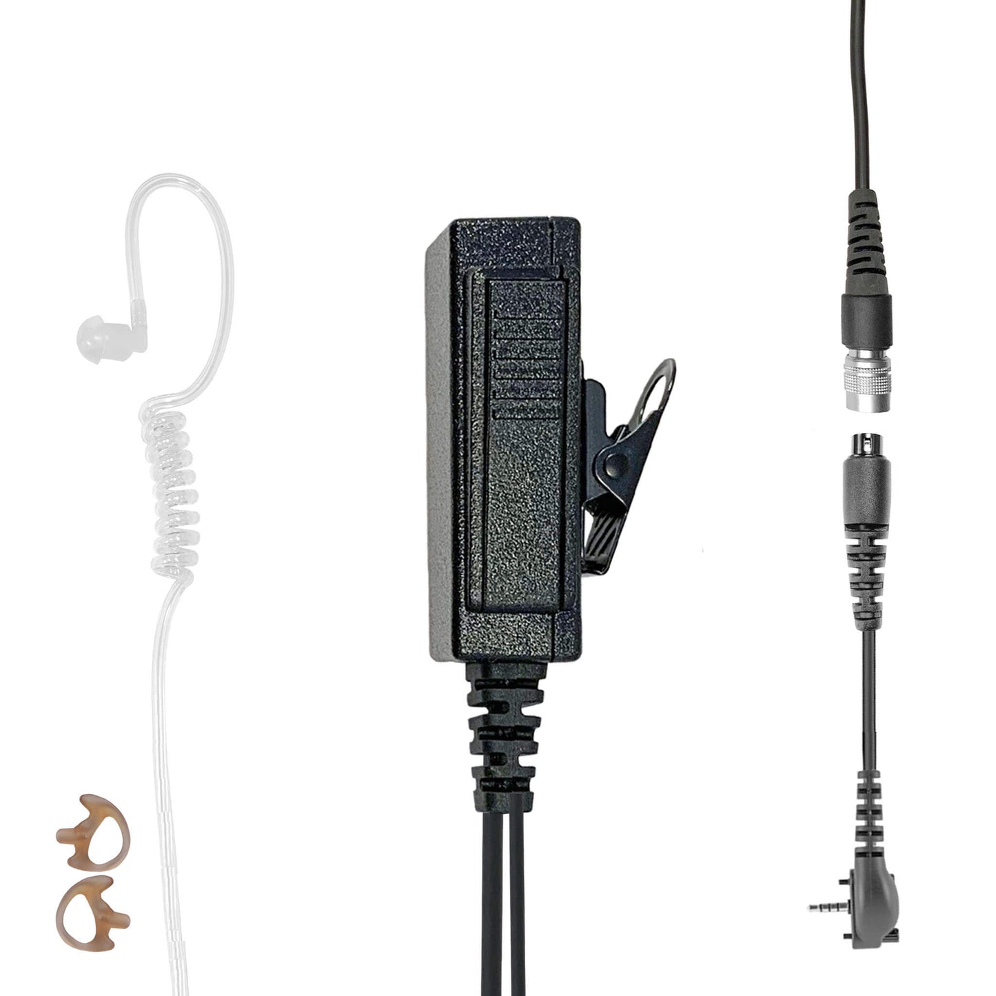 Mic & Earpiece Radio Kit - Quick Disconnect (Hirose) Vertex: 1 Pin w/ Security Screws
