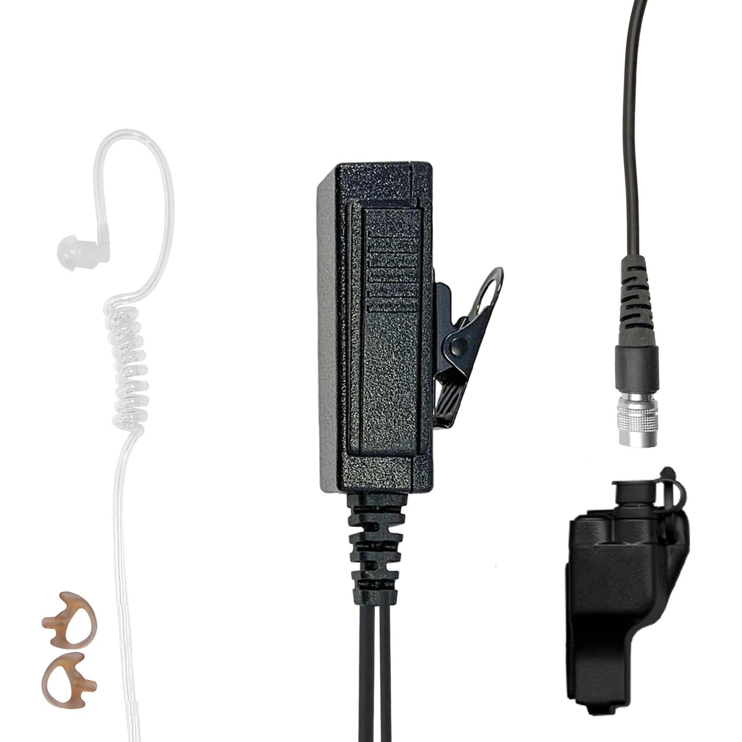 Mic & Earpiece Radio Kit - Quick Disconnect (Hirose) EF Johnson 51SL ES, ASCEND ES, 5000, 5100, 7700, STEALTH SERIES, 5300, 7700, Kenwood VP900, VP600 & More