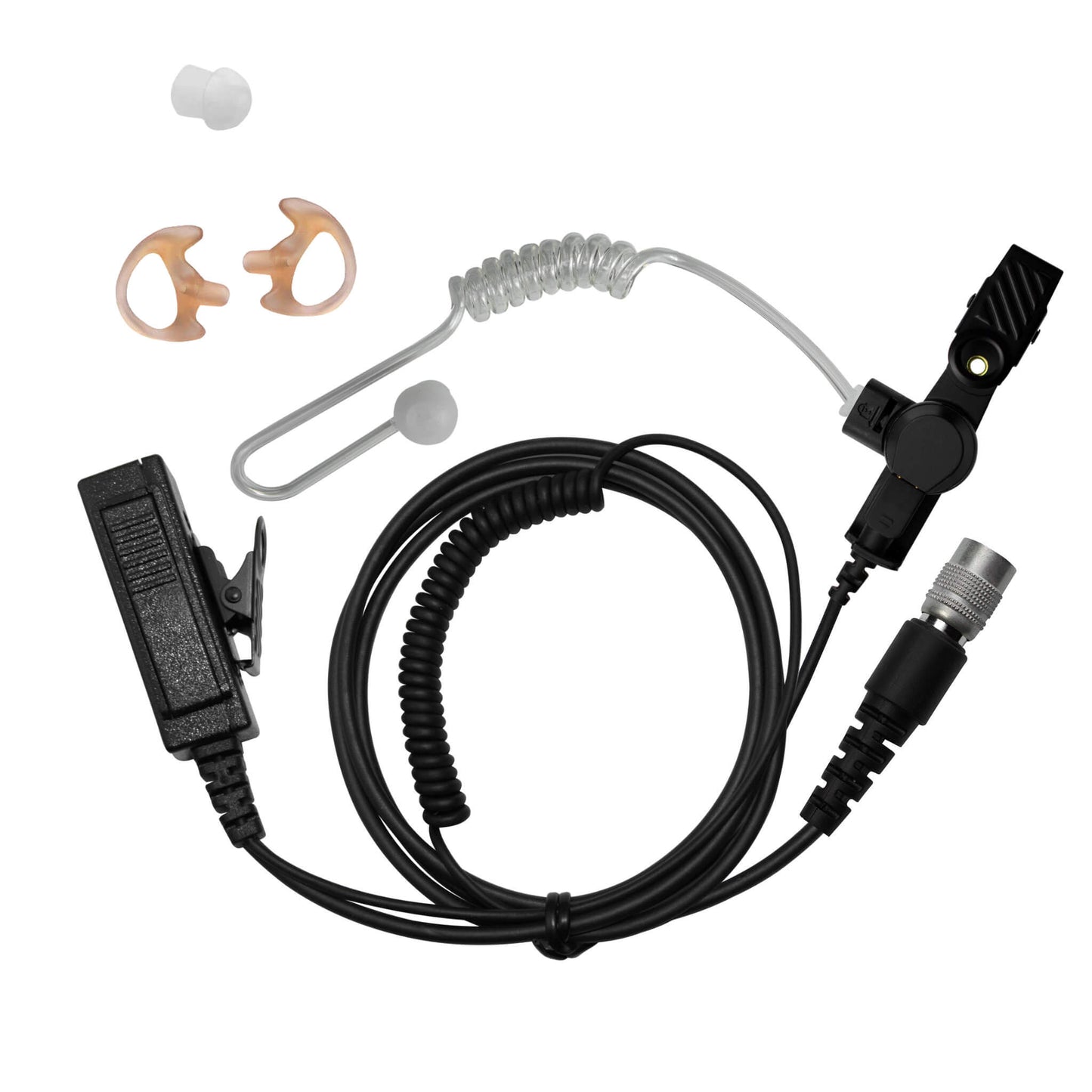 Velcro Mic & Earpiece Radio Kit w/ Quick Disconnect (Hirose) - Kenwood Multi-Pin TK & NX Series
