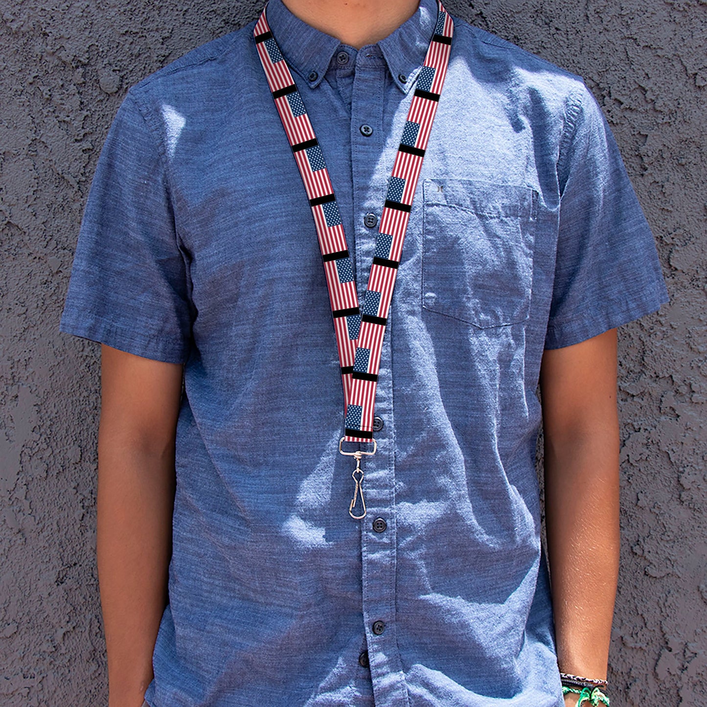 Lanyard - 1.0" - United States Flags