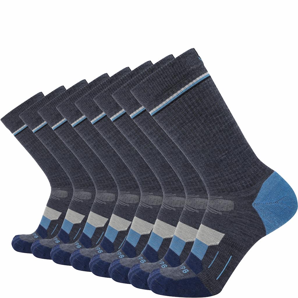 3 Pack Lake - Hike Crew Lightweight Merino Wool Sock