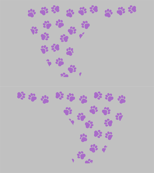 Lavender Pawprint Fender Decals