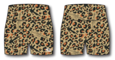 Women's High-Waisted Seamless Front Compression Training Shorts | Loaded Leopard