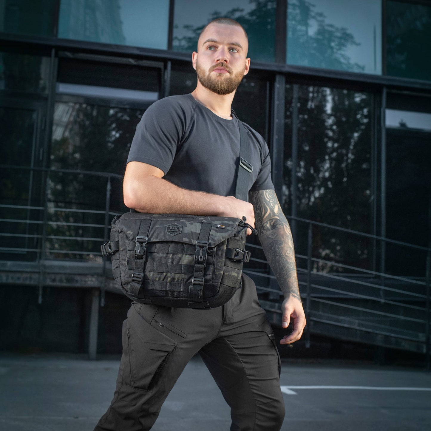 M-Tac Messenger Bag Elite Hex Black