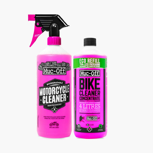 Nano Tech Motorcycle Cleaner 1L + 1L Concentrate Refill