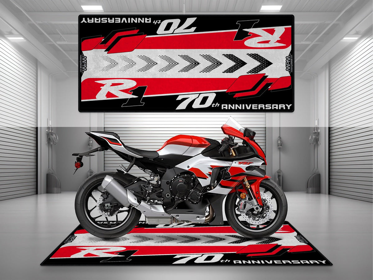 MPM Motorcycle Mat for Yamaha R1 70th Anniversary - U1405