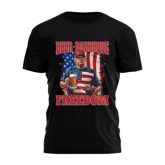 Beer BBQ Freedom Tee - 3873