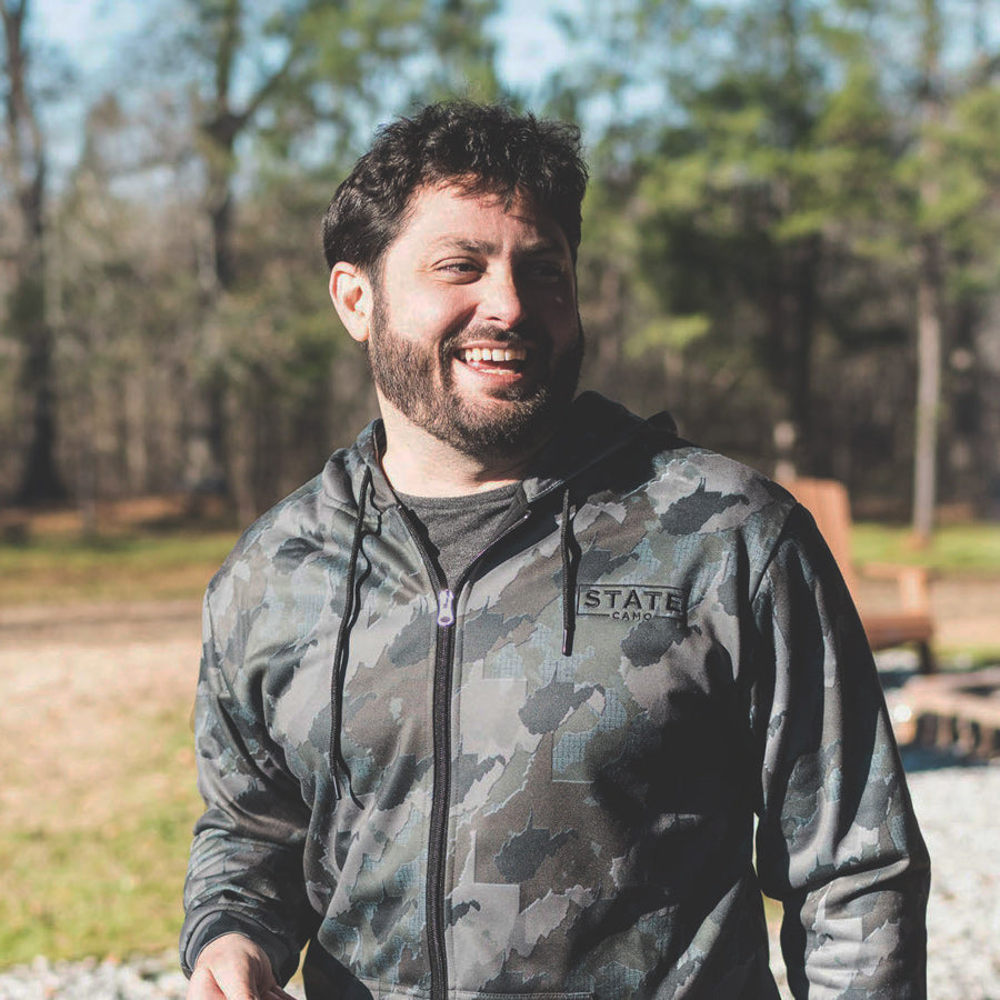 West Virginia Camo - Zip Up Hoodie
