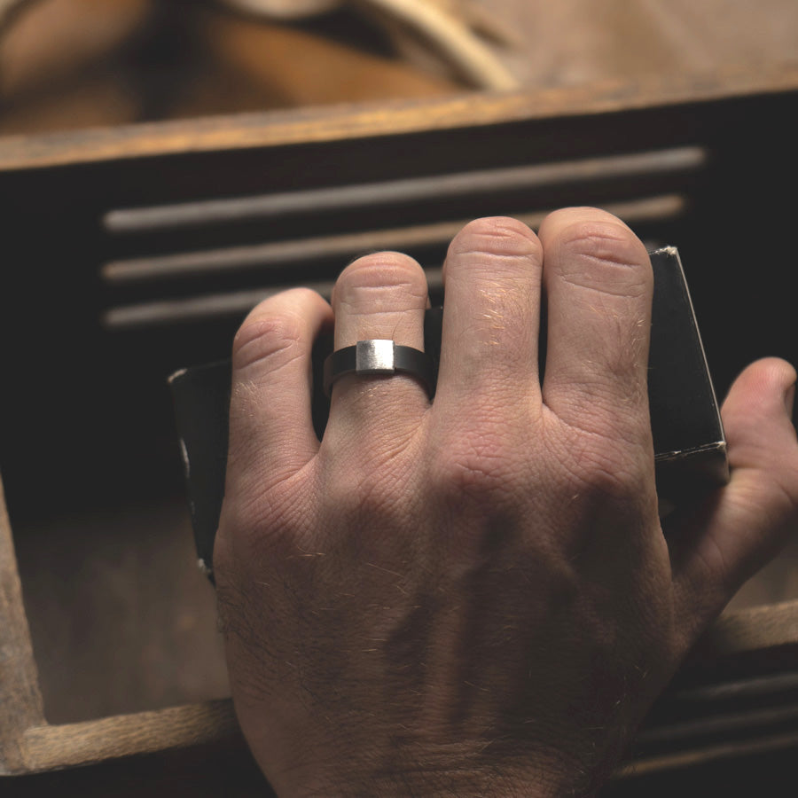 Gunmetal 7mm Silver Platinum Barrel Band