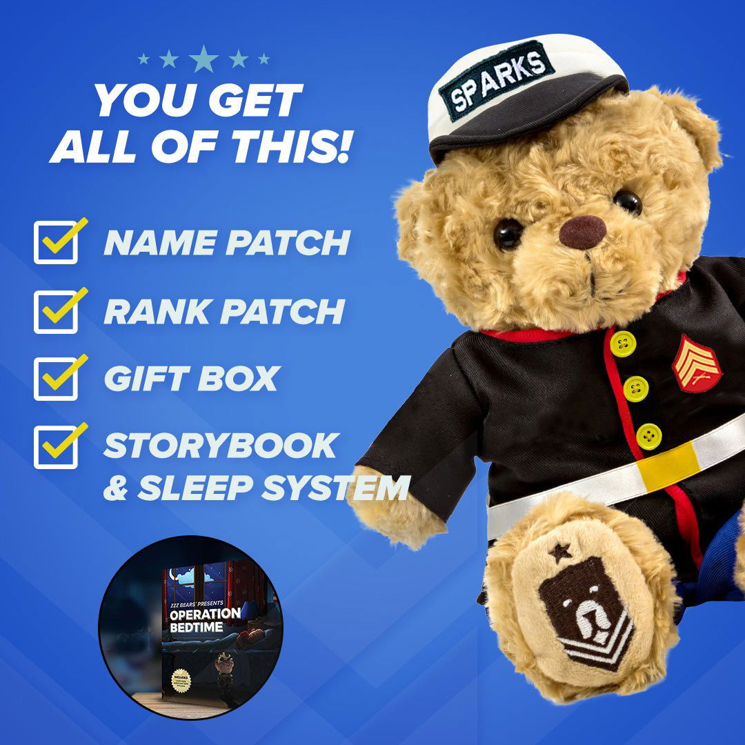 Marine Dress Blues Teddy Bear Personalized Bundle