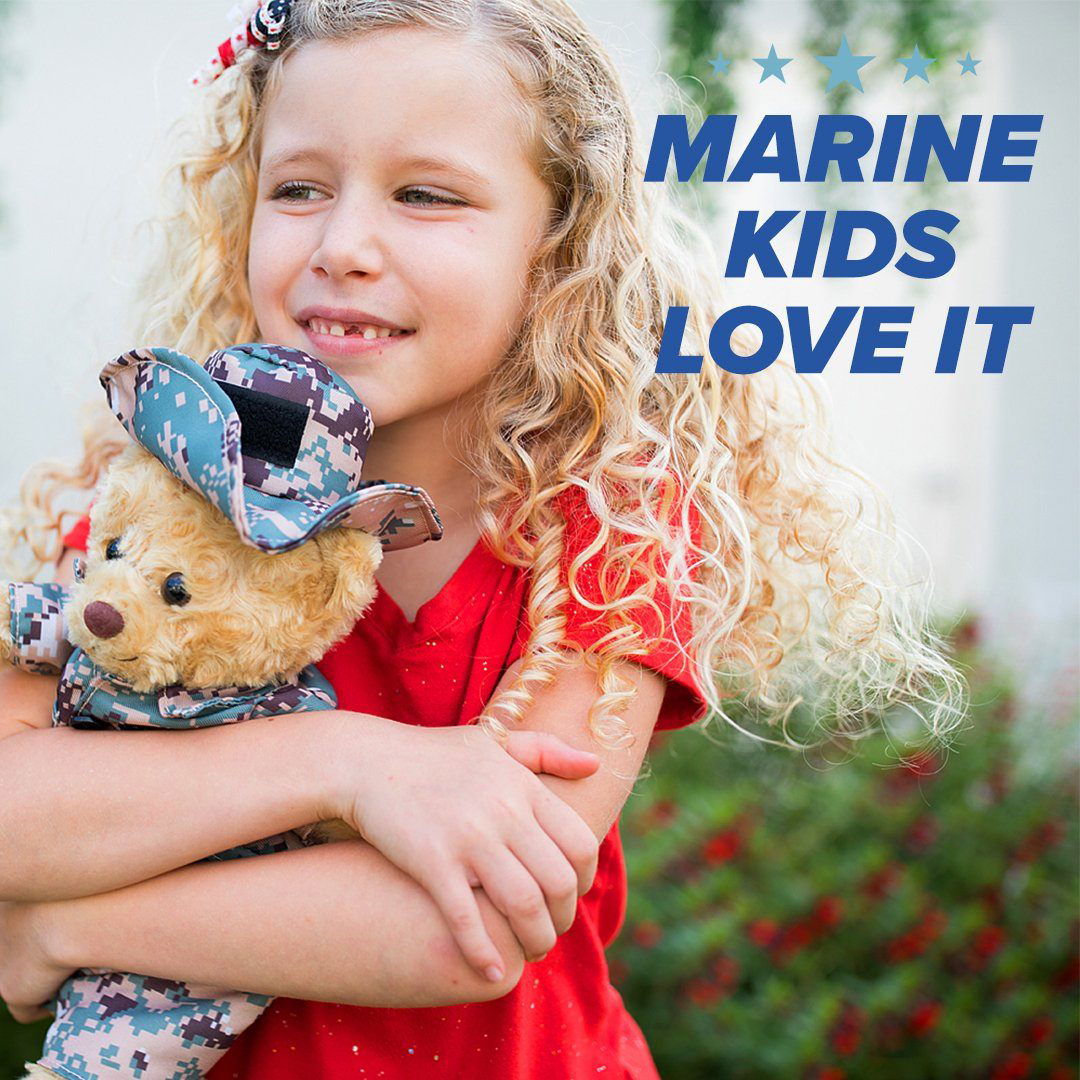 Marine Dress Blues Teddy Bear Personalized Bundle