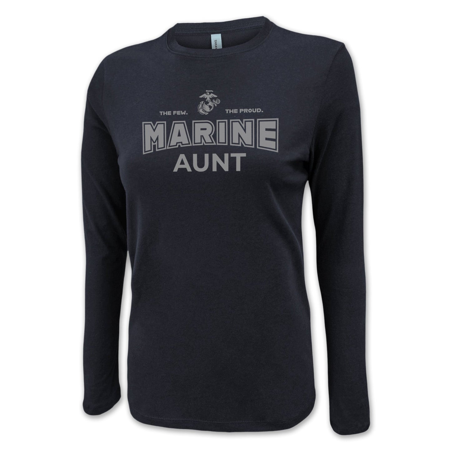 Marines Aunt Women's Long Sleeve T-Shirt (Black)