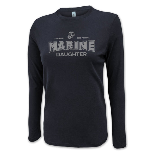 Marines Daughter Women's Long Sleeve T-Shirt (Black)