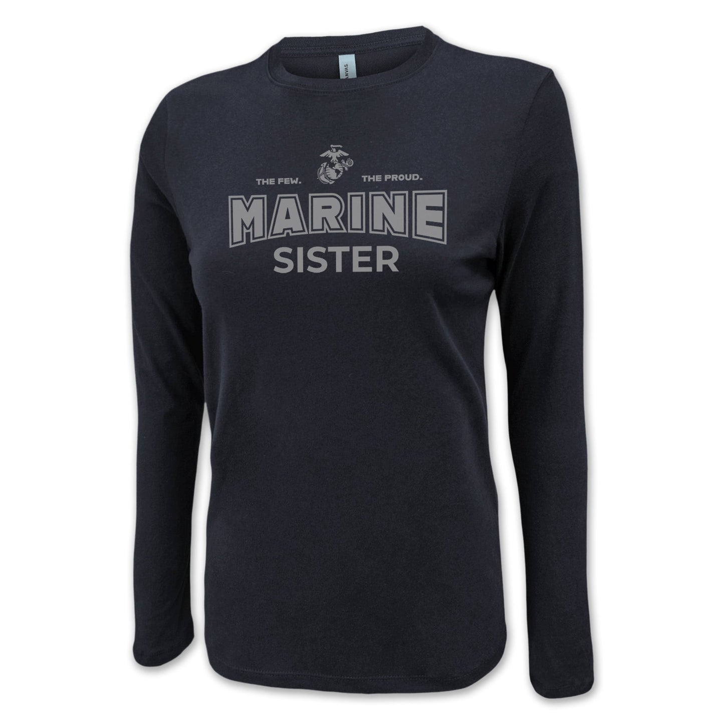 Marines Sister Women's Long Sleeve T-Shirt (Black)