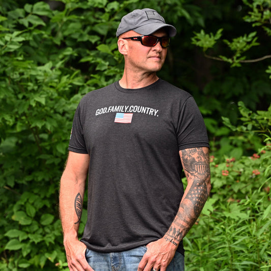 Men's God Family Country Patriotic T-Shirt