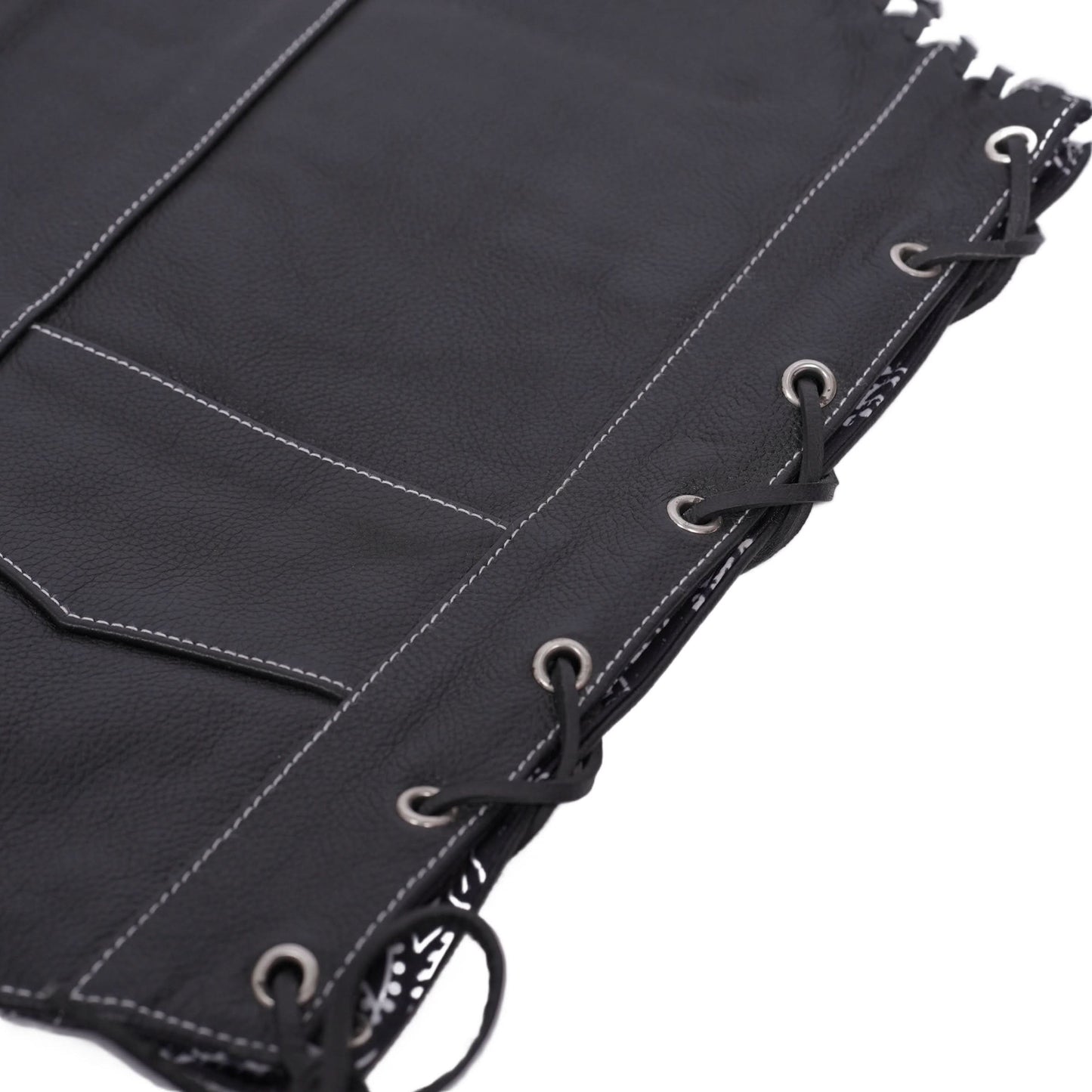 Velrik Mens Leather Motorcycle Vest